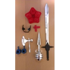 当時物 ポピーDX ゴーディアン 武器とパーツのみ 超合金