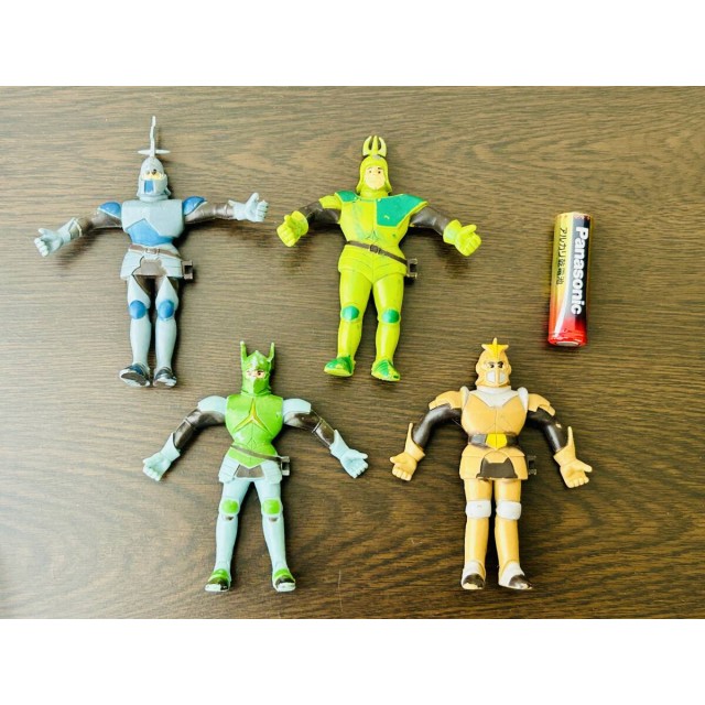 マイナー消しゴム ポピー 燃えろアーサー 円卓の騎士 4体セット 部品取り キンケシ ガン消し 昭和レトロ ガチャ フィギュア 食玩 ゴム人形